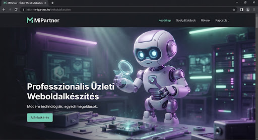 WebStart72 weboldal-fejlesztési rendszer működés közben