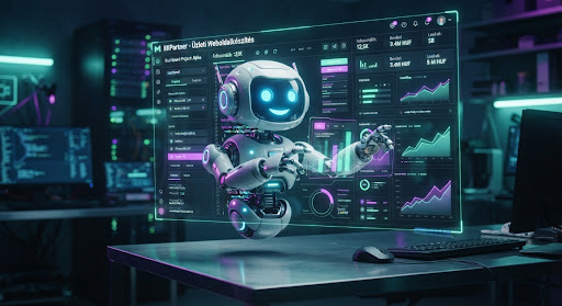MiPartner AI-támogatott weboldal-készítési folyamat