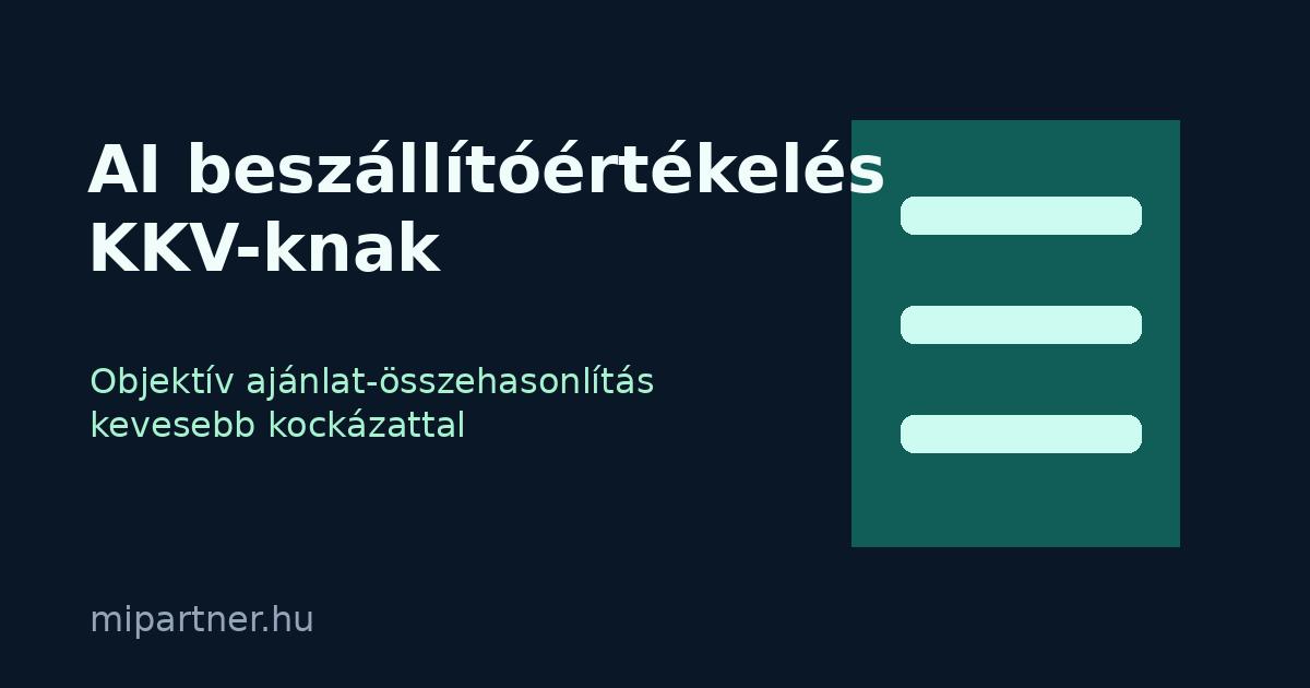 AI beszállítóértékelés KKV-knak döntési mátrix illusztráció