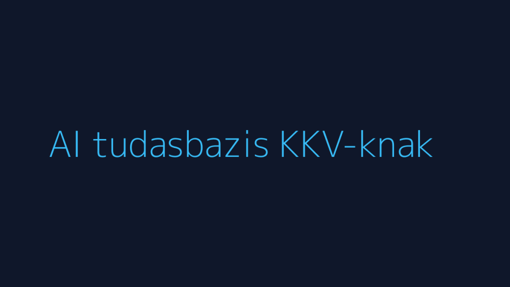 AI tudásbázis KKV-knak vizuális összefoglaló