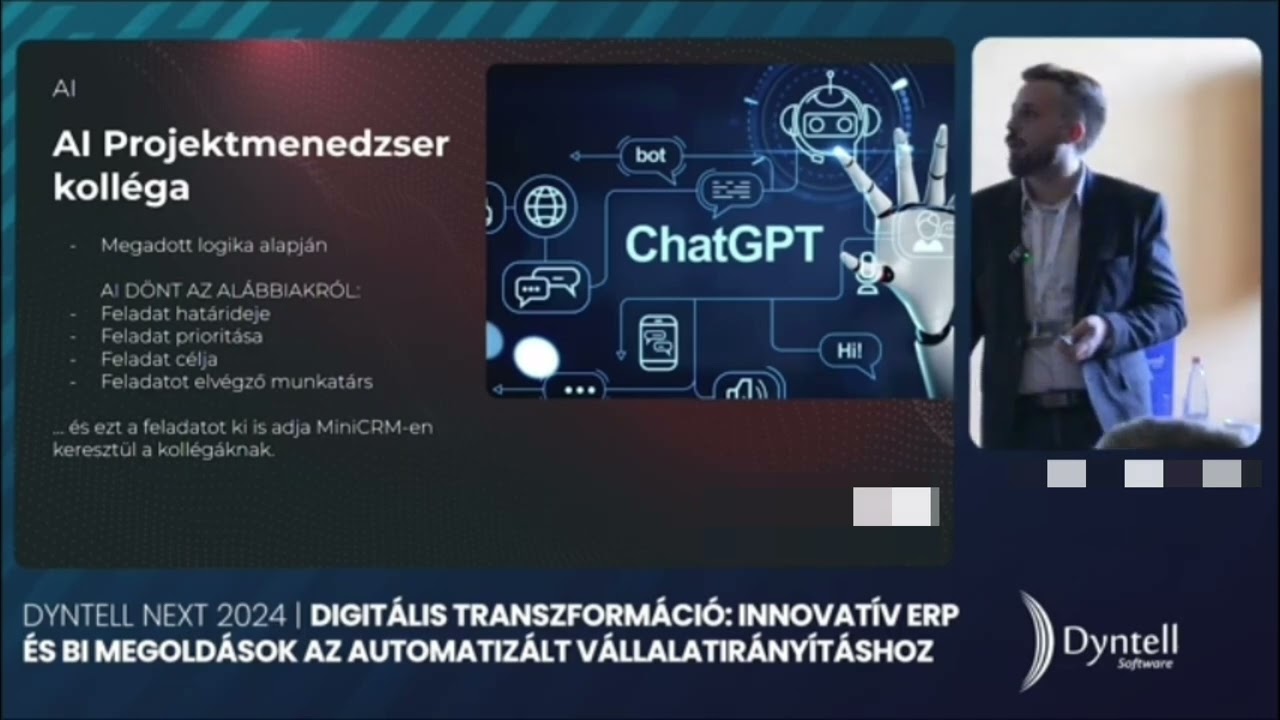 Pieretti Roland AI automatizációról tartott konferencia-előadása