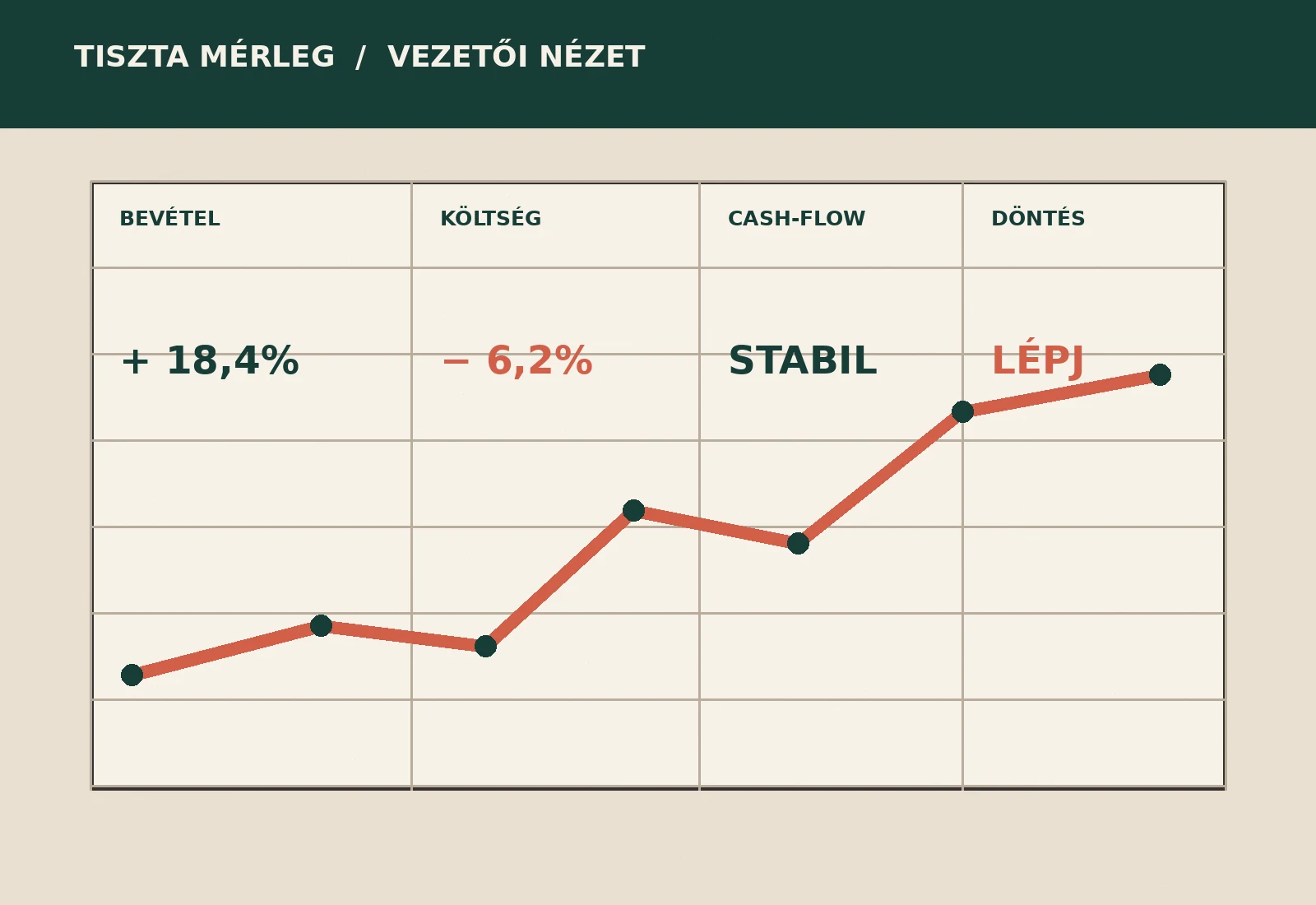 Tiszta Mérleg vezetői pénzügyi nézet